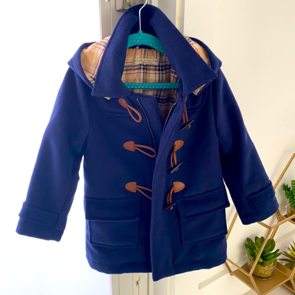 Beautiful warm wool navy blue coat